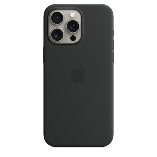 حافظة iPhone 15 Pro Max من السيليكون مع MagSafe - لون Black