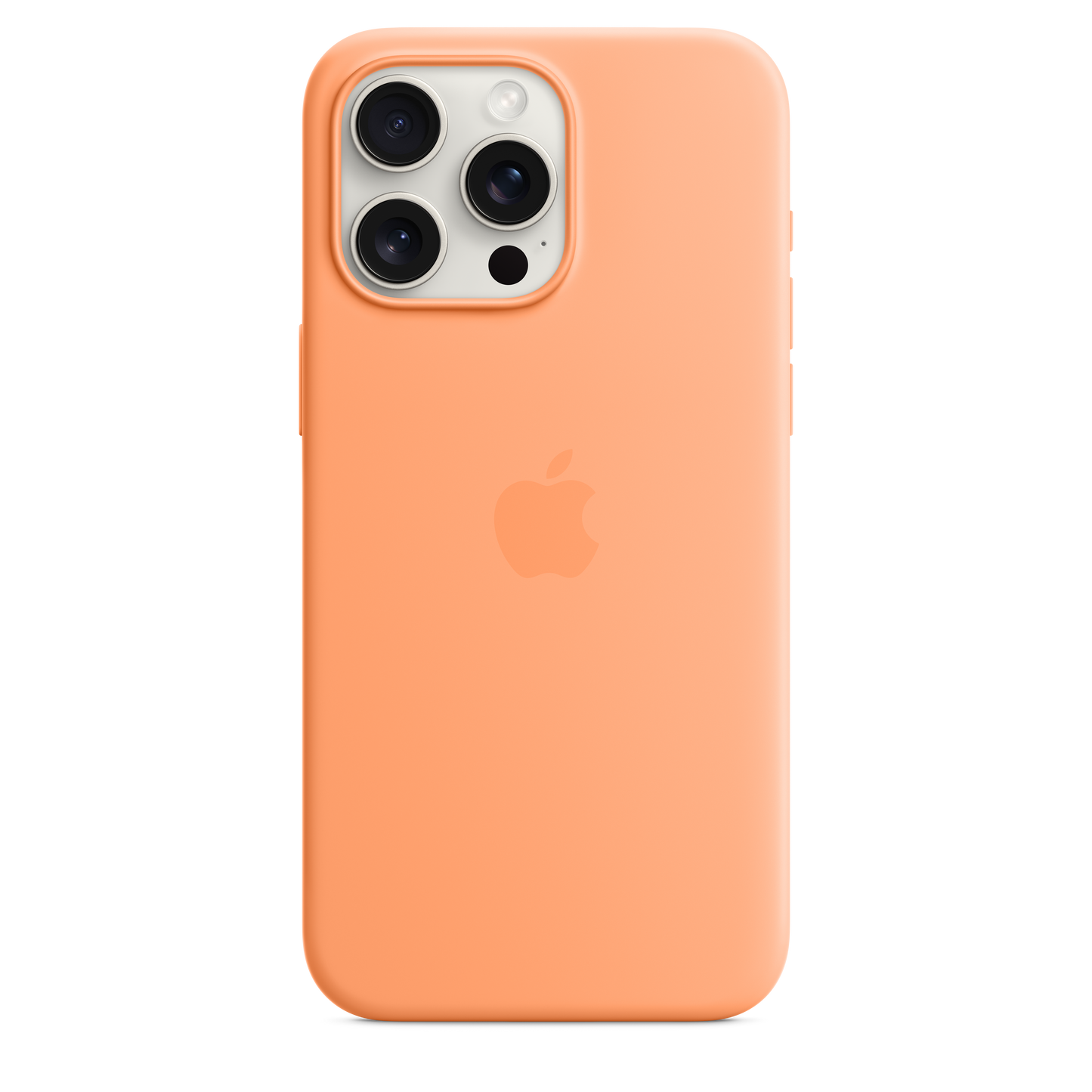 حافظة iPhone 15 Pro Max من السيليكون مع MagSafe - لون Orange Sorbet