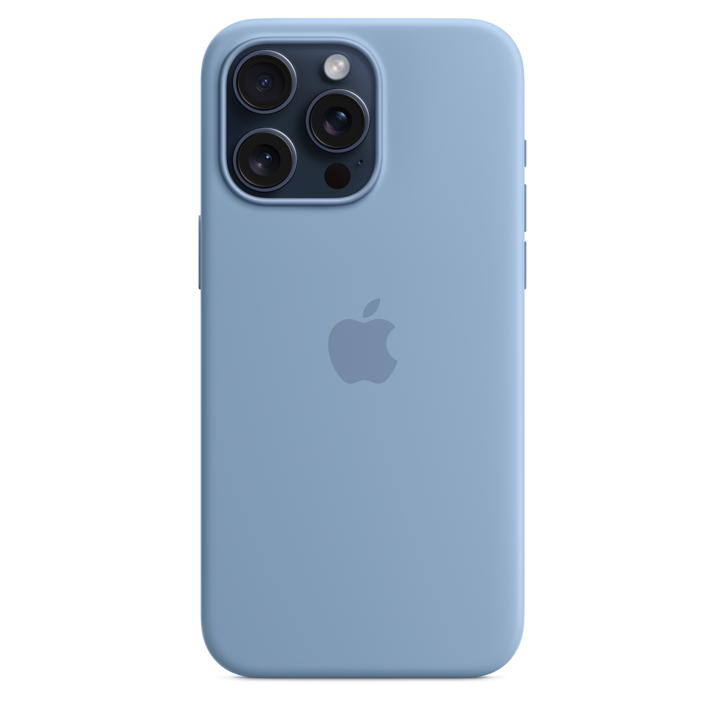 حافظة iPhone 15 Pro Max من السيليكون مع MagSafe - لون Winter Blue