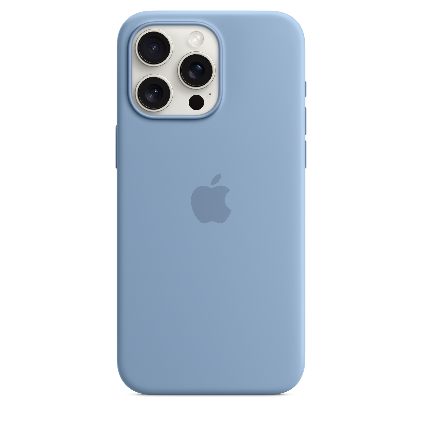 حافظة iPhone 15 Pro Max من السيليكون مع MagSafe - لون Winter Blue