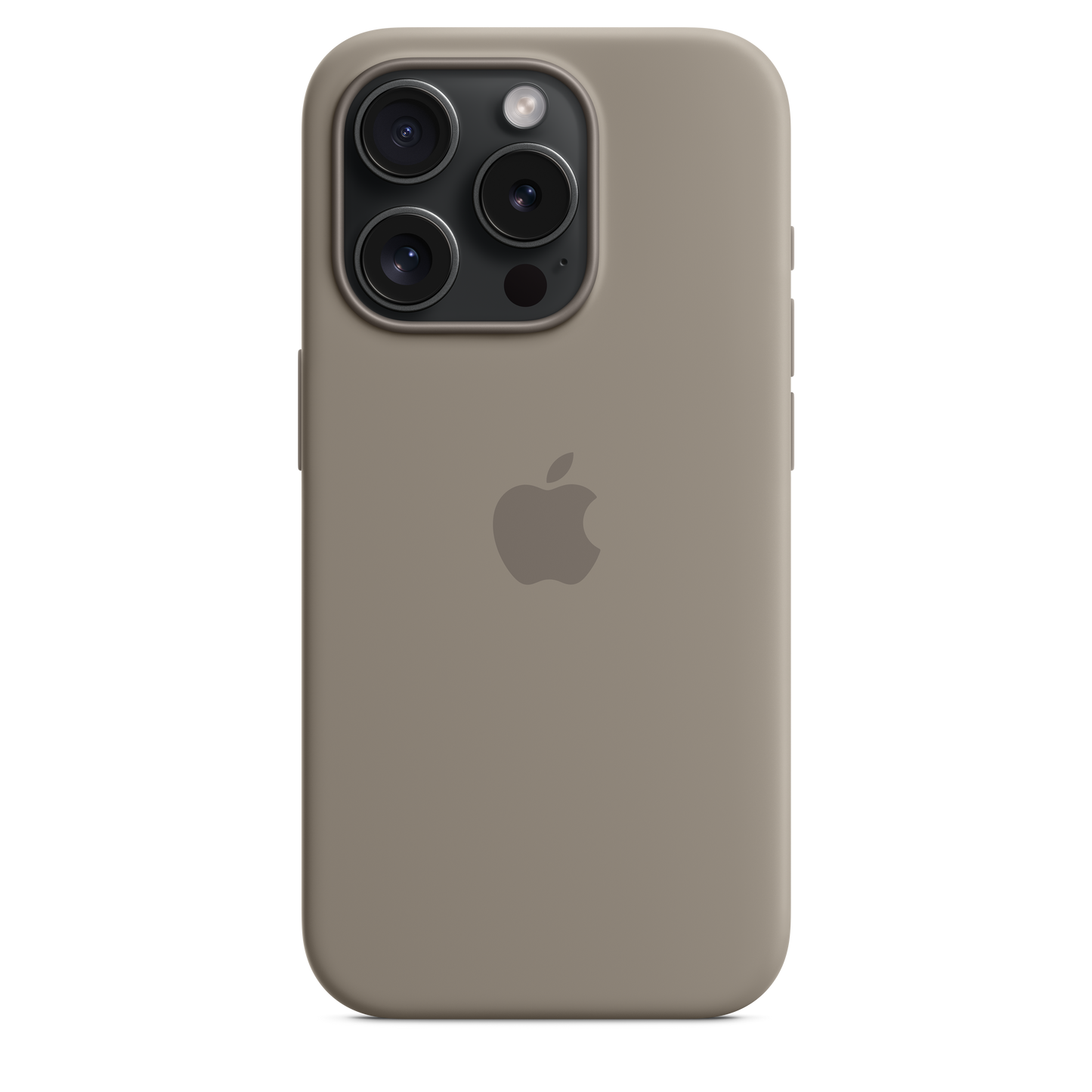 حافظة iPhone 15 Pro من السيليكون مع MagSafe - لون Clay