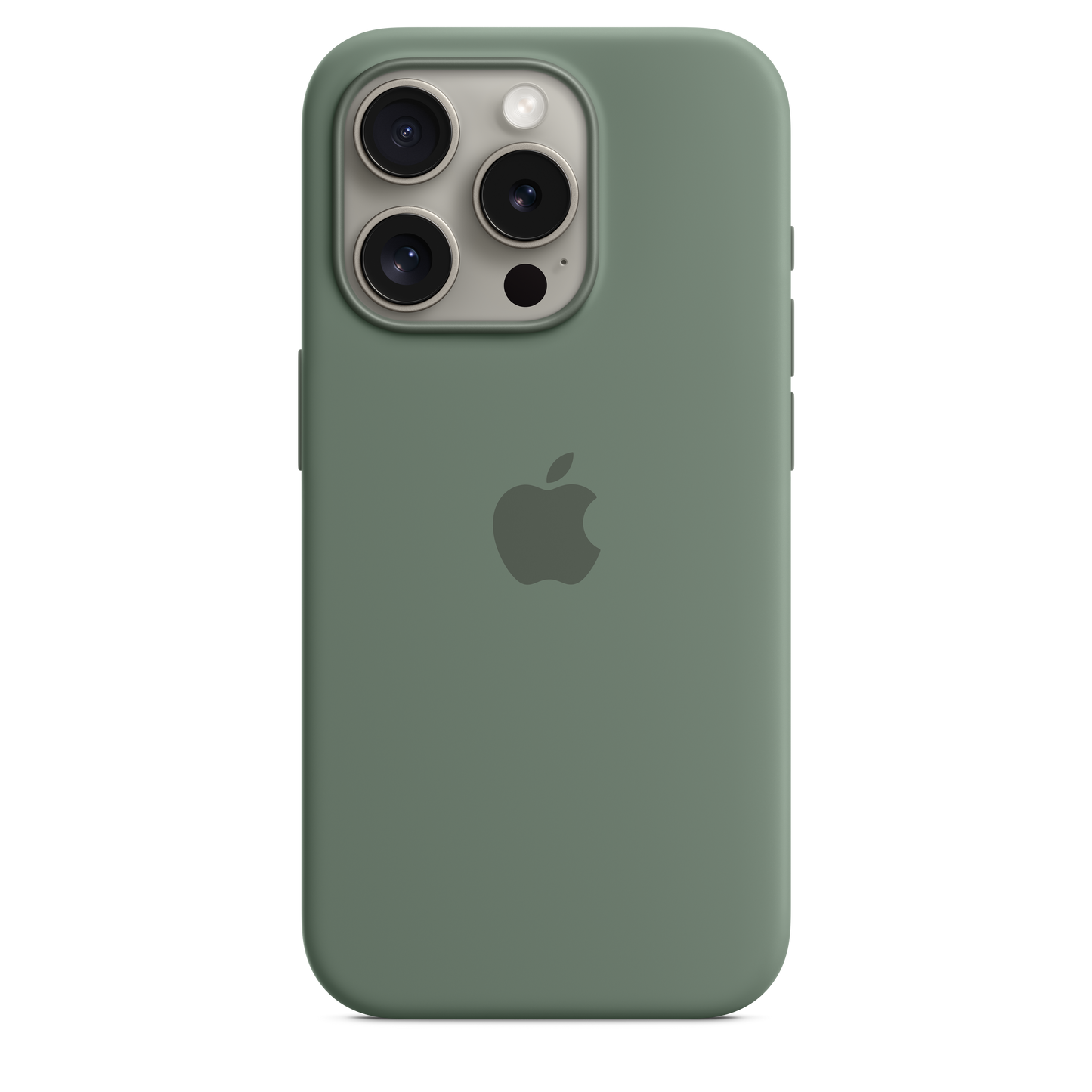 حافظة iPhone 15 Pro من السيليكون مع MagSafe - لون  Cypress