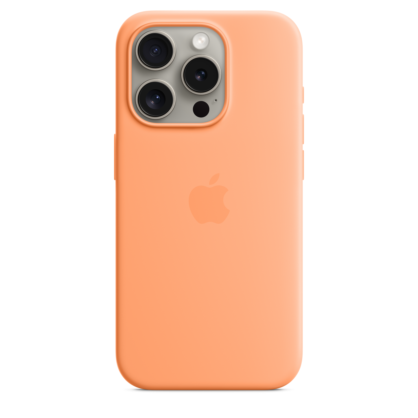 iPhone 15 Pro Silicone Case with MagSafe - Orange Sorbet