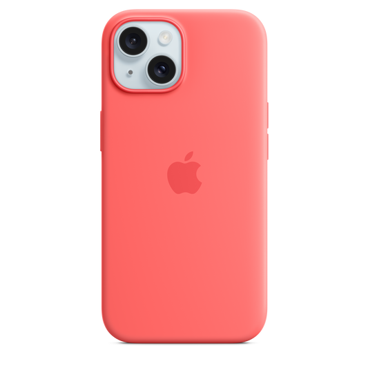 حافظة iPhone 15 من السيليكون مع MagSafe - لون Guava