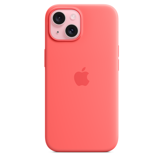 iPhone 15 Silicone Case with MagSafe - Guava