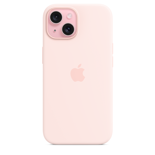 iPhone 15 Silicone Case with MagSafe - Light Pink