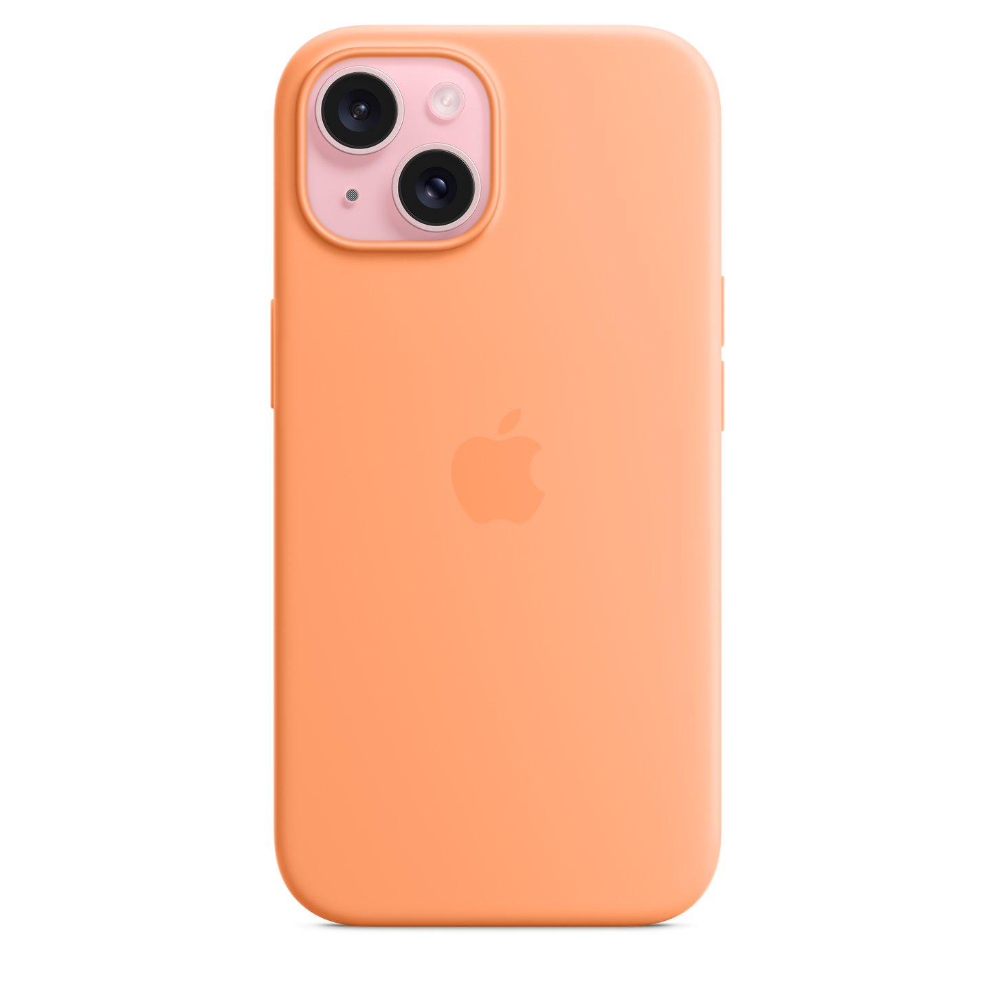 iPhone 15 Silicone Case with MagSafe - Orange Sorbet