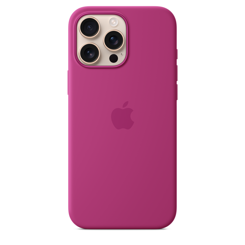 iPhone 16 Pro Impact Case ネオンピンク iPhone 16 Pro Max Silicone Case with MagSafe - Fuchsia