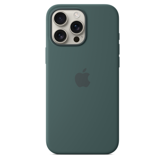 iPhone 16 Pro Max Silicone Case with MagSafe - Lake Green