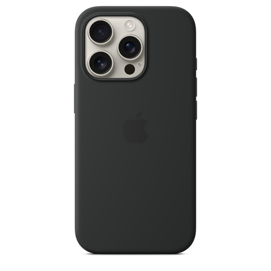 iPhone 16 Pro Silicone Case with MagSafe - Black