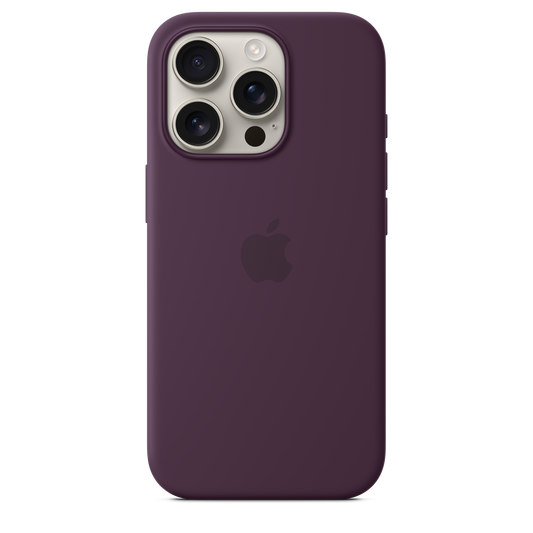 iPhone 16 Pro Silicone Case with MagSafe - Plum