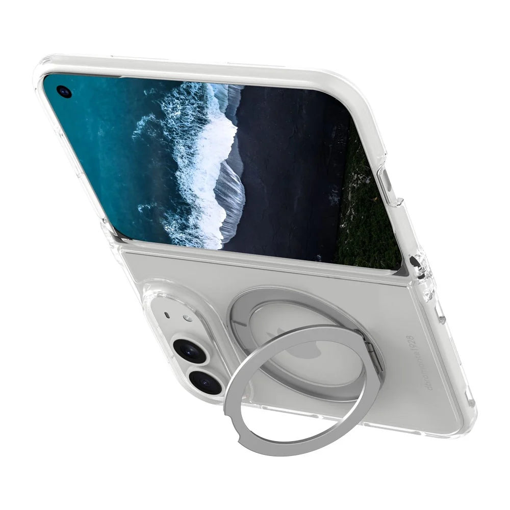 Dbramante Iceland Ultra D3O Kickstand Case with MagSafe for iPhone Duo - Clear