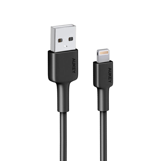 Aukey Braided Nylon Sync and Charge USB Type-A To Lightning Charging Cable (1.2M)