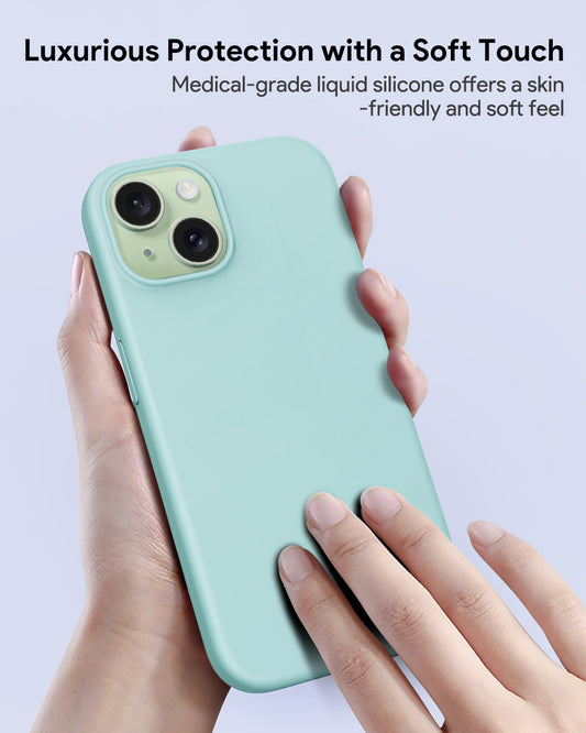 AUKEY Magnetic Hrd-Shell Phone Case Midnight iPhone 15 Green